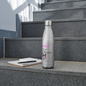 Glitzer Edelstahl Thermosflasche "I'm a smart patient" - Bad Girl - Sliber Glitzer