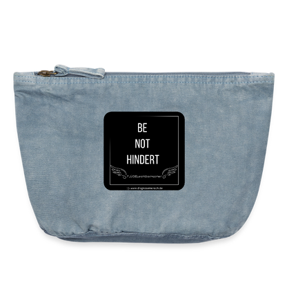 VINTAGE Täschchen "BE NOT HINDERT" - FLÜGELsichtbarmacher - vintage light blue