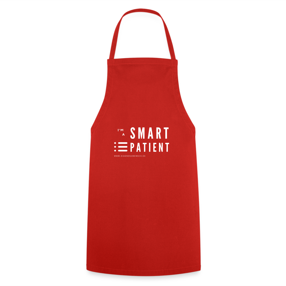 Kochschürze unisex ""I'm a smart patient" -Trendy - Rot