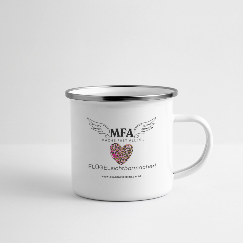 Emaille-Tasse "MFA Leo" - Best Buddy - Weiß