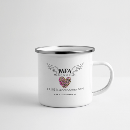 Emaille-Tasse "MFA Leo" - Best Buddy - Weiß