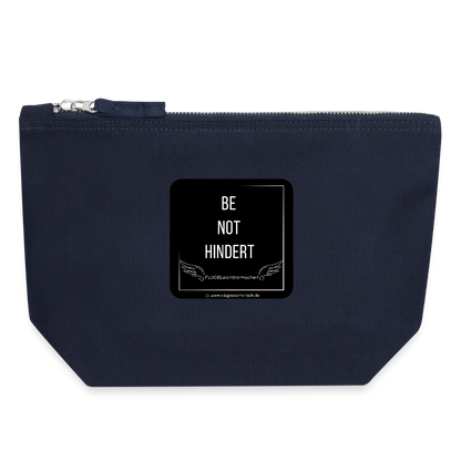 CANVAS Täschchen Größe M "BE NOT HINDERT" - FLÜGELsichtbarmacher - Navy