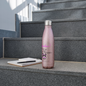 Glitzer Edelstahl Thermosflasche "I'm a smart patient" - Bad Girl - Pink Glitzer