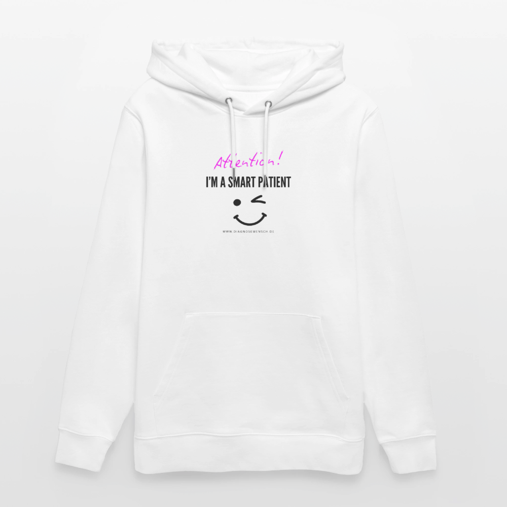Bio-Hoodie CRUISER  "I'm a smart patient" - Funny - Weiß