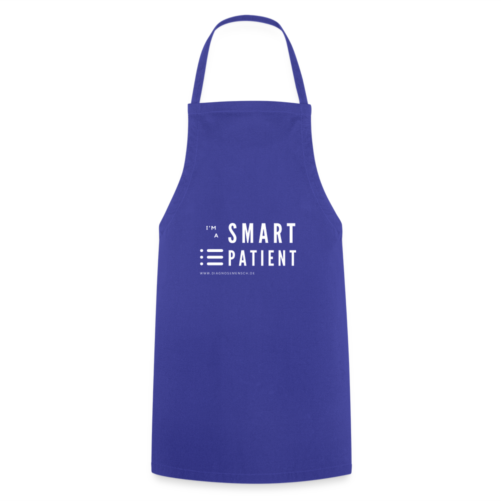 Kochschürze unisex ""I'm a smart patient" -Trendy - Royalblau