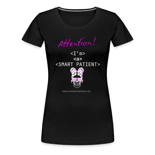 Premium T-Shirt "I'm a smart patient" - Bad Girl - Schwarz