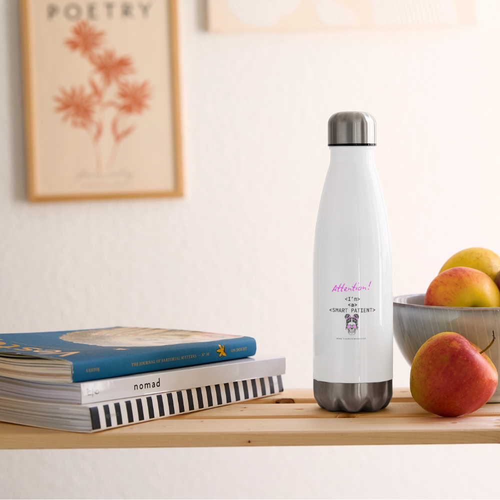 Isolierflasche "I'm a smart patient" - Bad Girl - Weiß