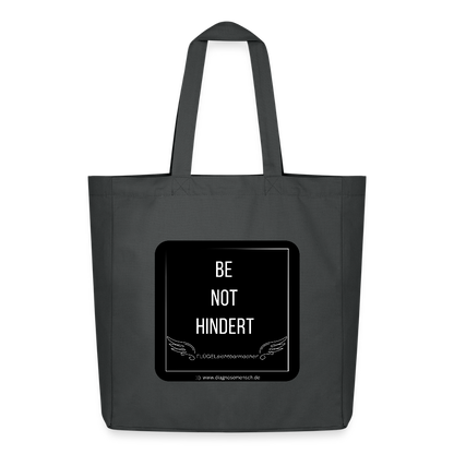 Midweight recycelter Stoffbeutel "BE NOT HINDERT - FLÜGELsichtbarmacher - Anthrazit