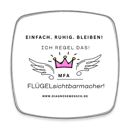 Viereckiger Kühlschrankmagnet "MFA" - Best Buddy - Weiß