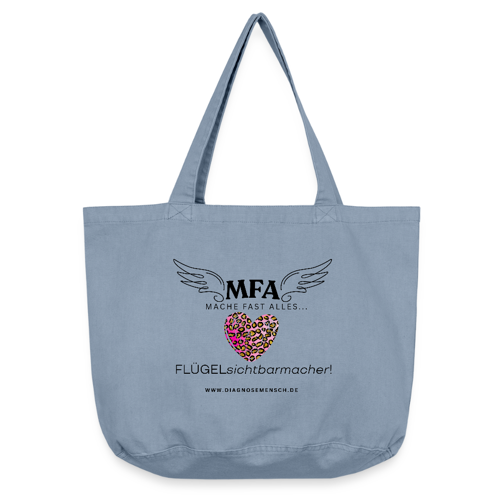 Vintage-Washed Shopper "MFA Leo" - Best Buddy - Vintage Blue