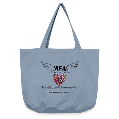 Vintage-Washed Shopper "MFA Leo" - Best Buddy - Vintage Blue