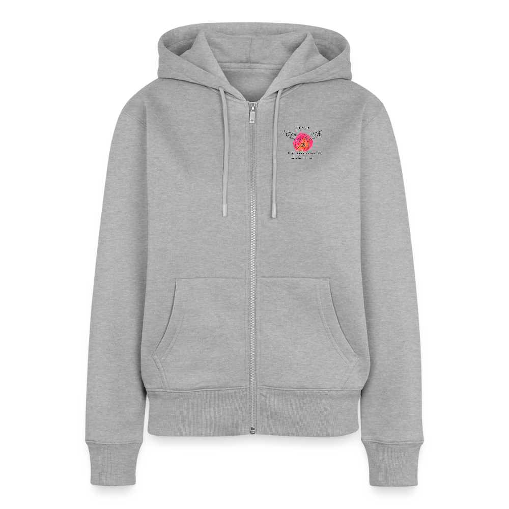 Frauen Premium Kapuzenjacke "Hebamme" - Best Buddy - Grau meliert