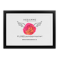 Gerahmtes Poster (37 × 27 cm) "Hebamme" - FLÜGELsichtbarmacher - Schwarz