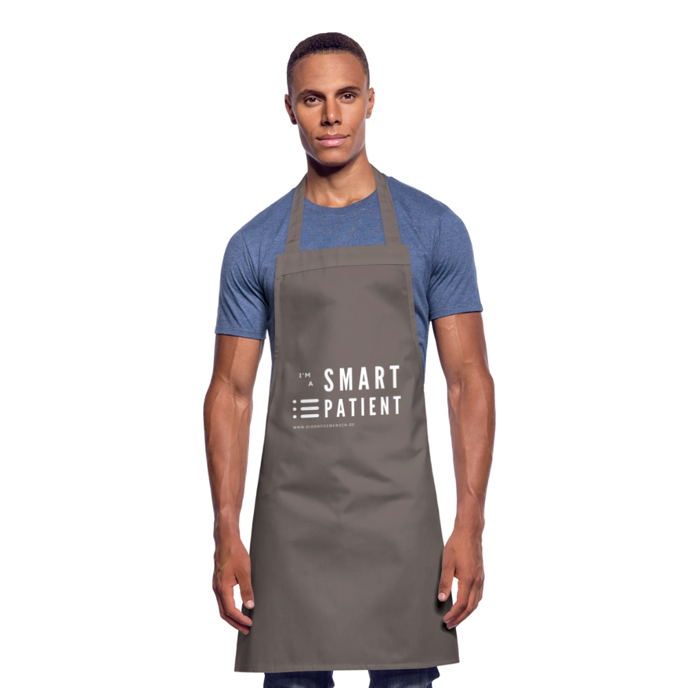 Kochschürze unisex ""I'm a smart patient" -Trendy - Grau
