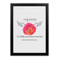 Gerahmtes Poster (27 × 37 cm) "Hebamme" - FLÜGELsichtbarmacher - Schwarz