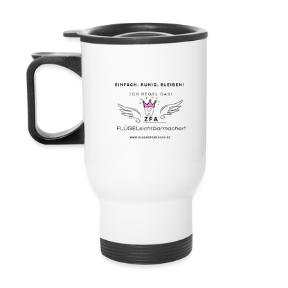 Thermobecher mit Tragegriff "ZFA" - Best Buddy - Weiß