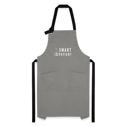 Kontrastschürze - Grau/Schwarz