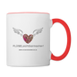 Tasse zweifarbig "FLÜGELsichtbarmacher" - Best Buddy - Weiß/Rot