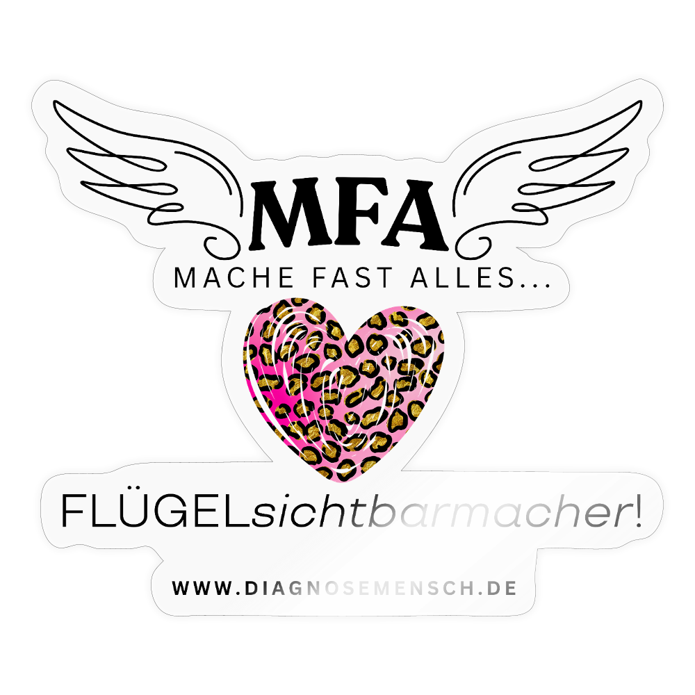Sticker "MFA Leo" - Best Buddy - Transparent glänzend