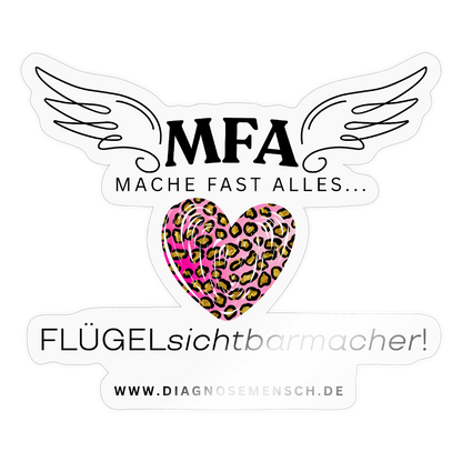 Sticker "MFA Leo" - Best Buddy - Transparent glänzend