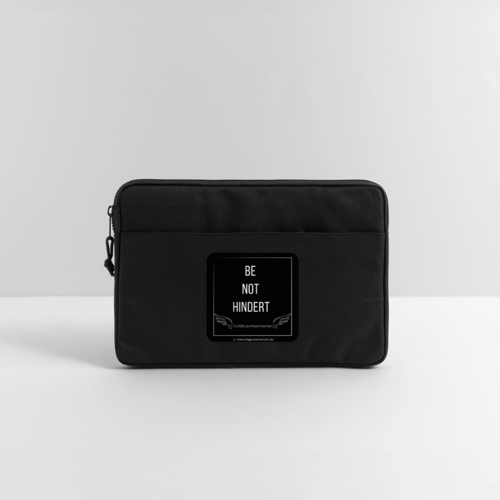Laptoptasche 13" "BE NOT HINDERT" - FLÜGELsichtbarmacher - Schwarz
