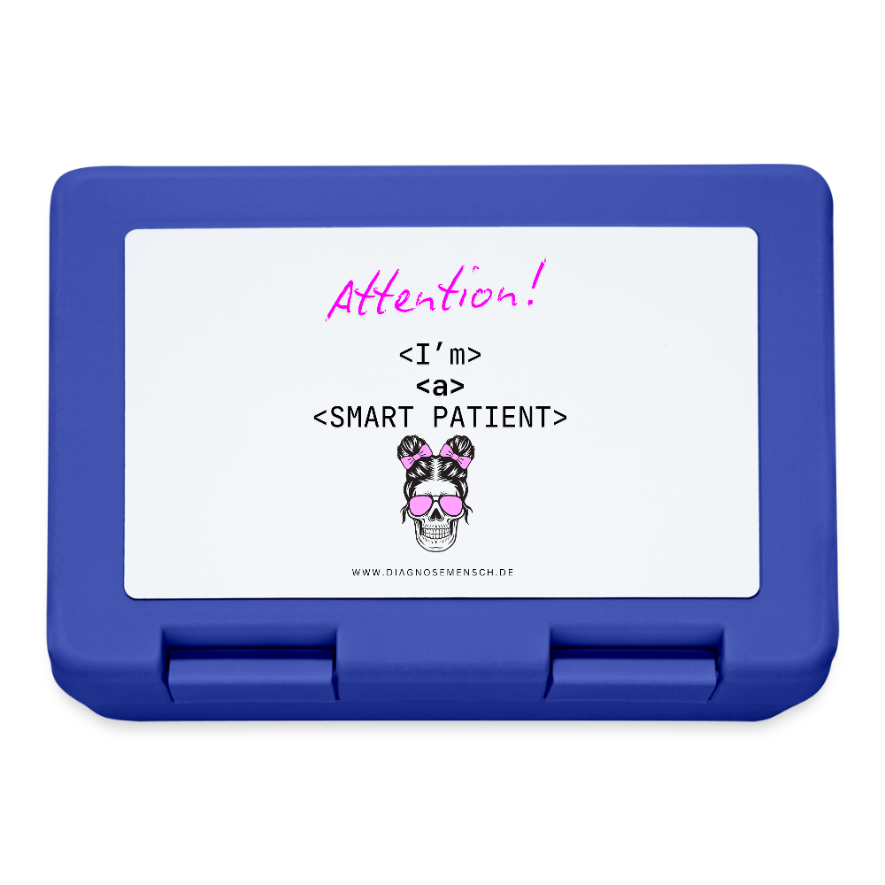 Brotdose "I'm a smart patient" - Bad Girl - Royalblau