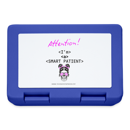 Brotdose "I'm a smart patient" - Bad Girl - Royalblau