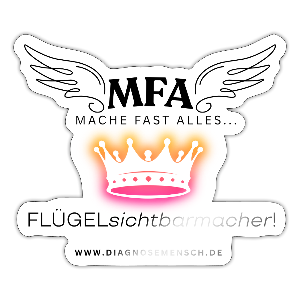 Sticker "MFA Crown" - Best Buddy - Weiß glänzend
