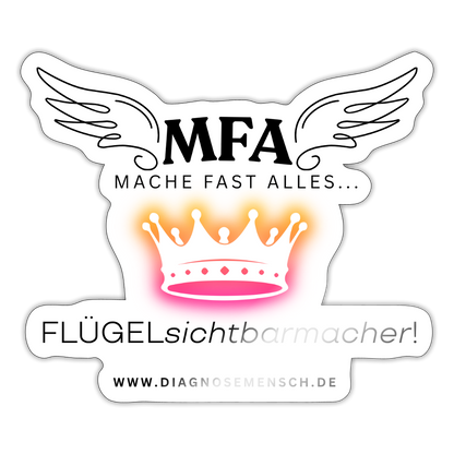Sticker "MFA Crown" - Best Buddy - Weiß glänzend