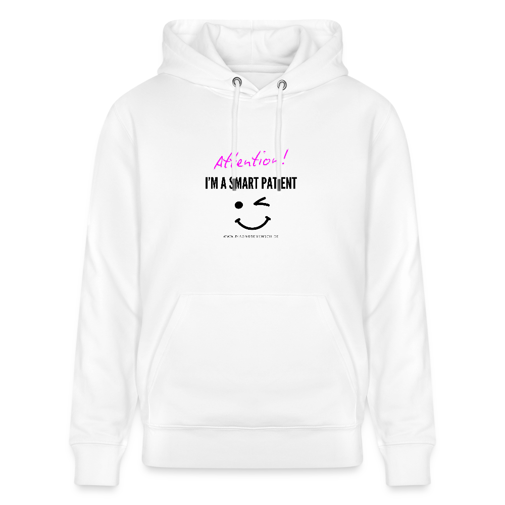 Bio-Hoodie CRUISER  "I'm a smart patient" - Funny - Weiß