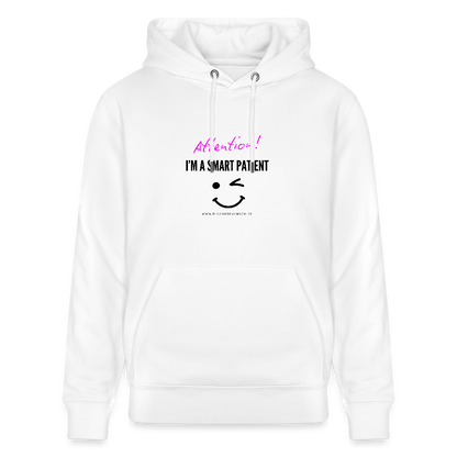 Bio-Hoodie CRUISER  "I'm a smart patient" - Funny - Weiß