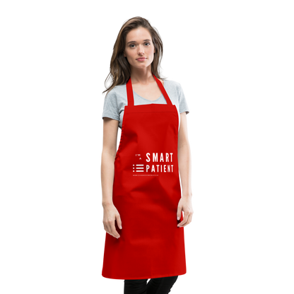 Kochschürze unisex ""I'm a smart patient" -Trendy - Rot