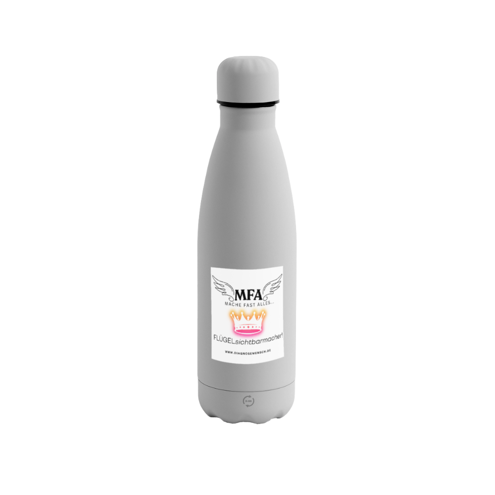 SOFT TOUCH Thermosflasche 500 ml "MFA CROWN" - Best Buddy - Grau