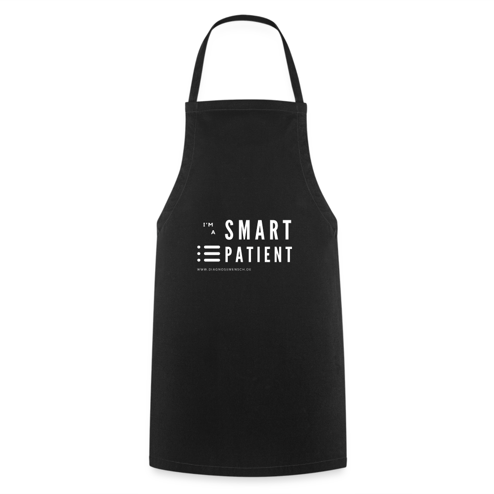 Kochschürze unisex ""I'm a smart patient" -Trendy - Schwarz