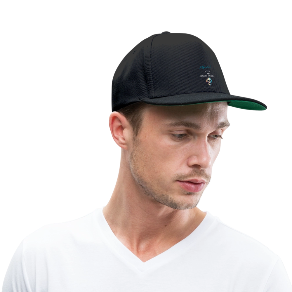 Snapback Cap "I'm a smart patient" - Bad Boy - Schwarz/Schwarz