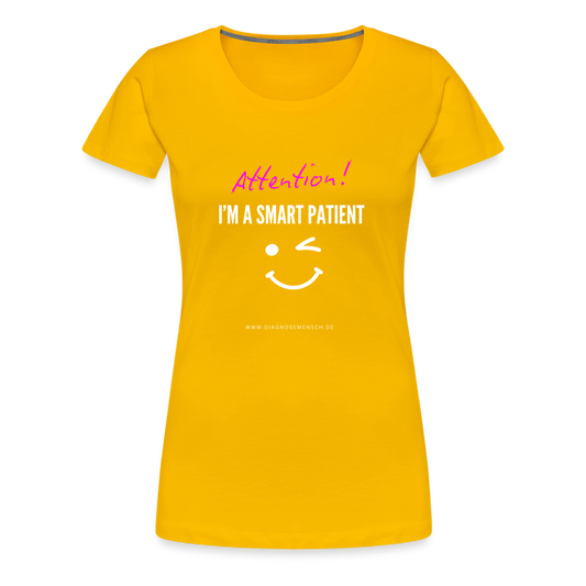 Premium T-Shirt "I'm a smart patient" - Funny - Sonnengelb