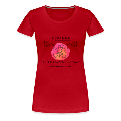 Frauen Premium T-Shirt "Hebamme" - Best Buddy - Rot
