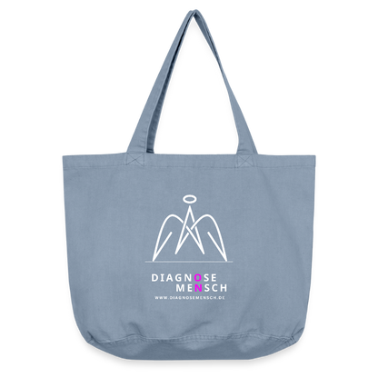 Vintage-Washed Shopper "Diagnose Mensch" - ON - Vintage Blue