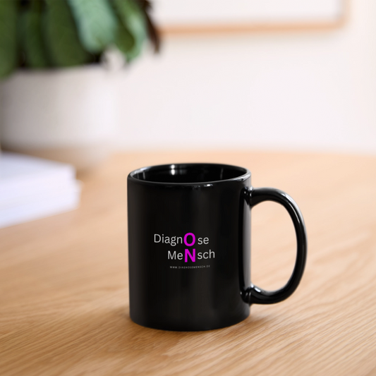 Tasse BLACK "Diagnose Mensch" - ON - Schwarz