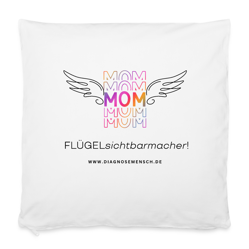 Kissenbezug 40 x 40 cm "Flügel Mom" - Best Buddy - Weiß