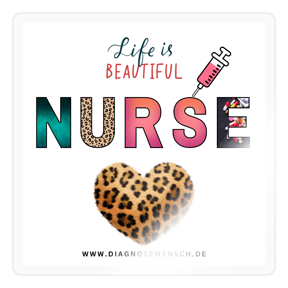 Sticker "Nurse" -Best Buddy - Transparent glänzend