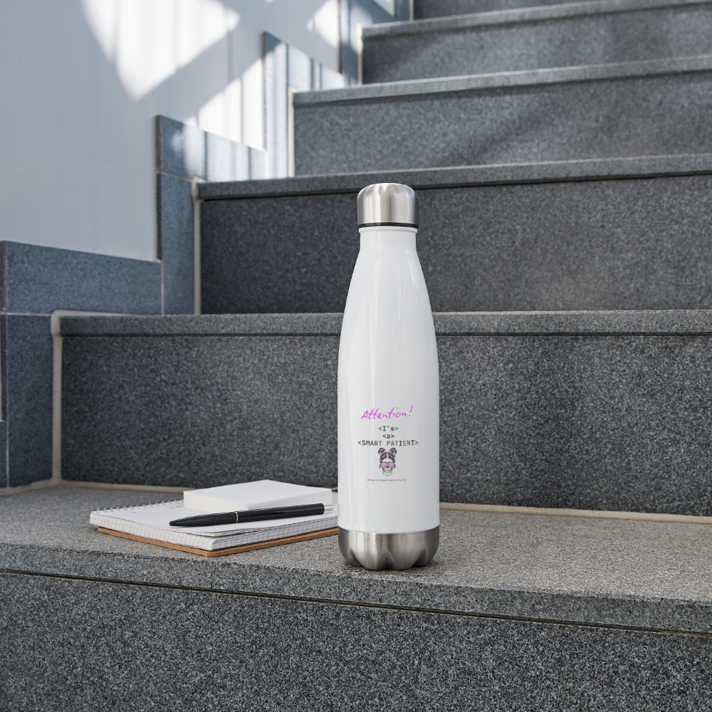 Isolierflasche "I'm a smart patient" - Bad Girl - Weiß