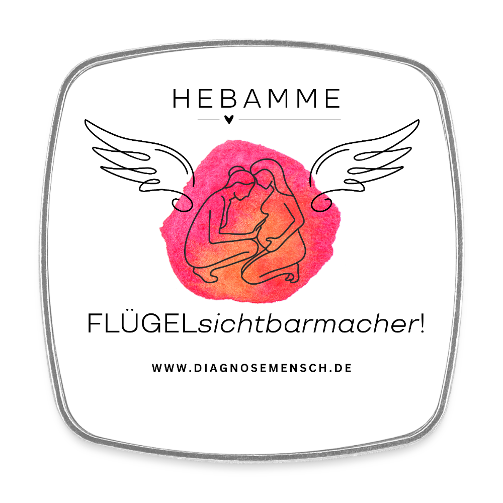 Viereckiger Kühlschrankmagnet "Hebamme" - Best Buddy - Weiß