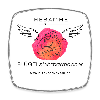 Viereckiger Kühlschrankmagnet "Hebamme" - Best Buddy - Weiß