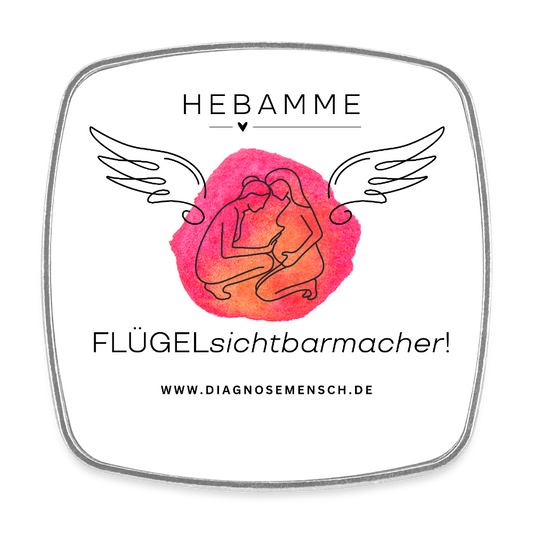 Viereckiger Kühlschrankmagnet "Hebamme" - Best Buddy - Weiß