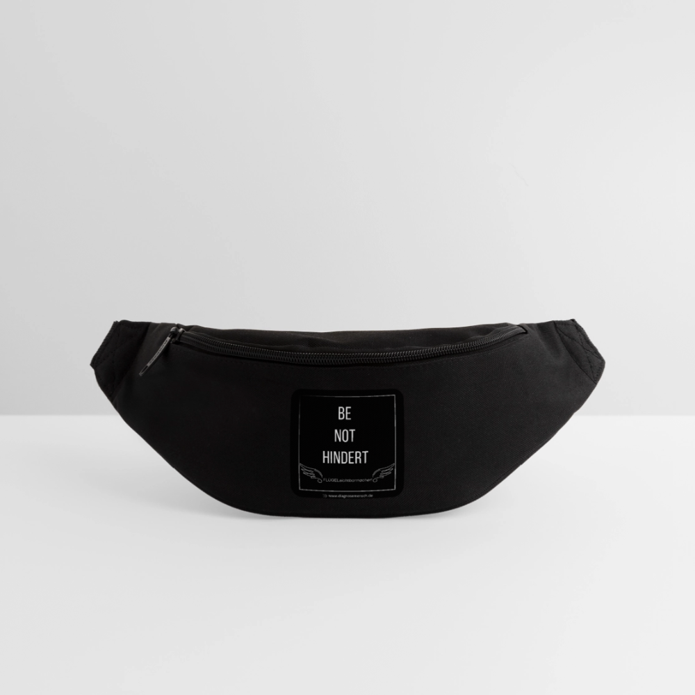 Gürteltasche "BE NOT HINDERT" - FLÜGELsichtbarmacher - Schwarz