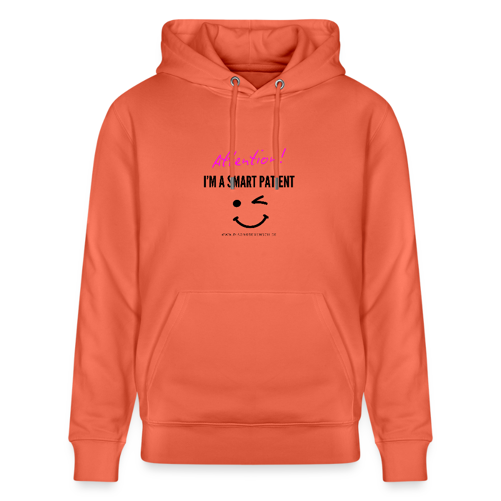 Bio-Hoodie CRUISER  "I'm a smart patient" - Funny - Hellrot