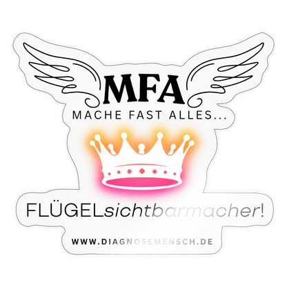 Sticker "MFA Crown" - Best Buddy - Transparent glänzend