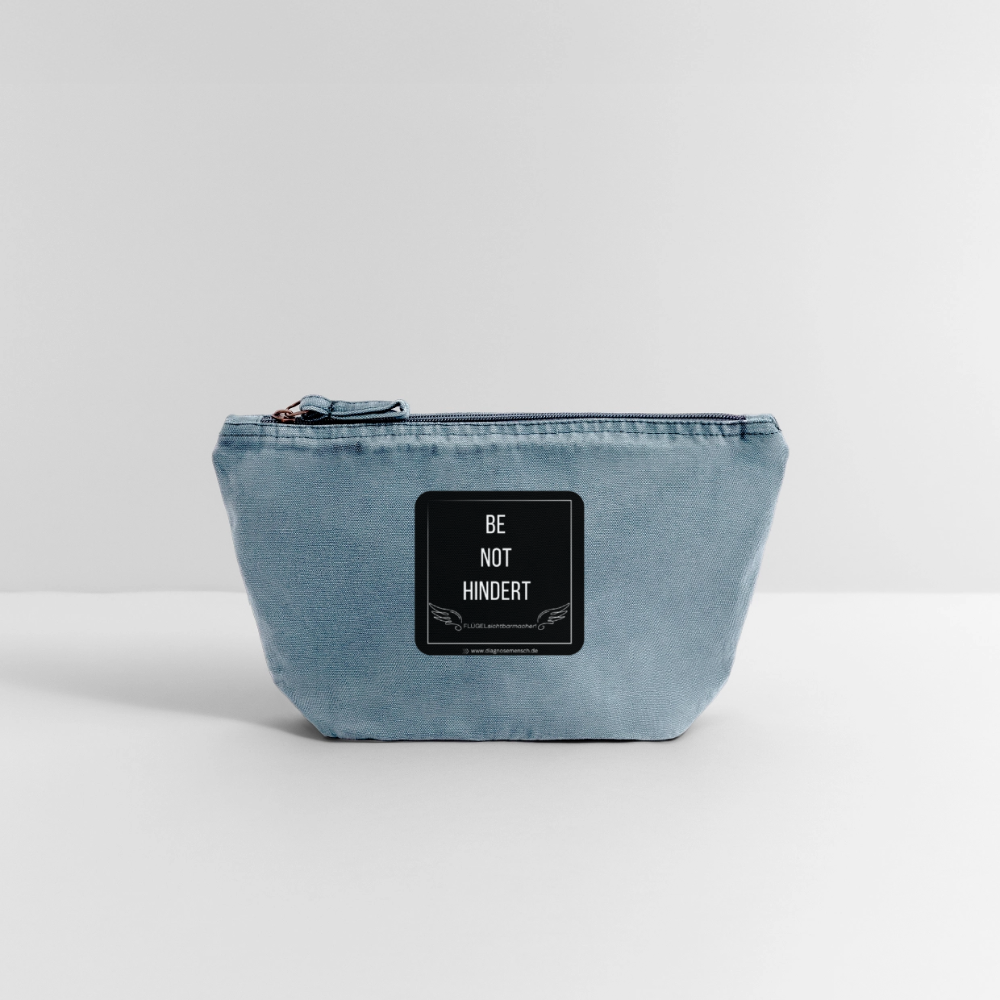VINTAGE Täschchen "BE NOT HINDERT" - FLÜGELsichtbarmacher - vintage light blue