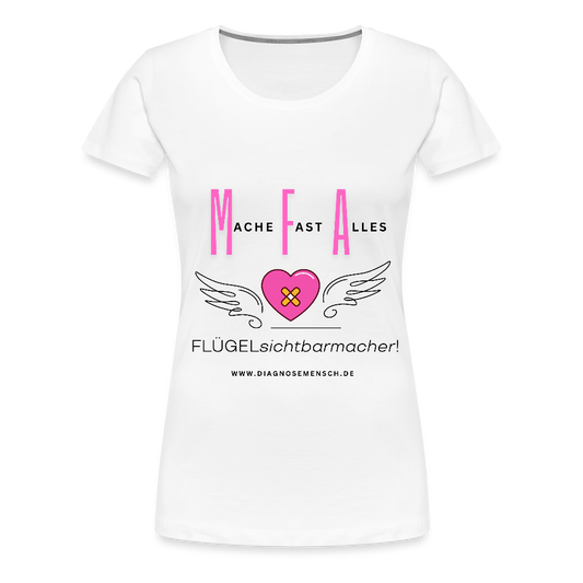 Frauen Premium T-Shirt "MFA" - Best Buddy - Weiß